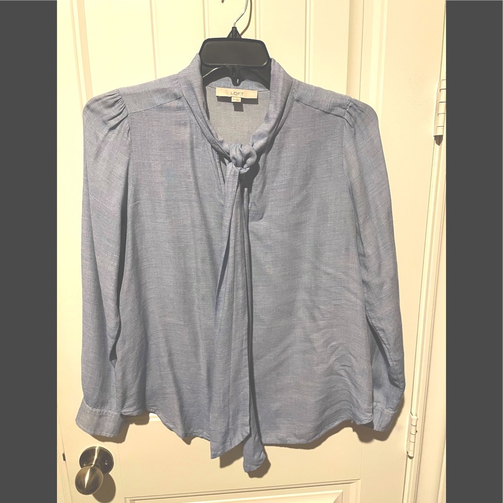 Light blue Loft blouse